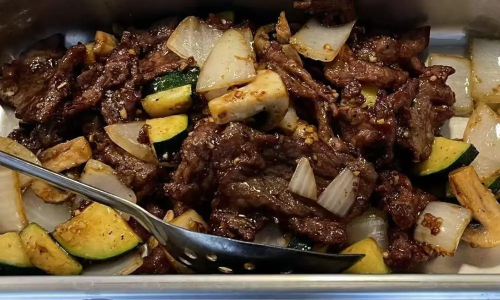 Black pepper beef at Yummy China, a Chinese restaurant in Anaheim