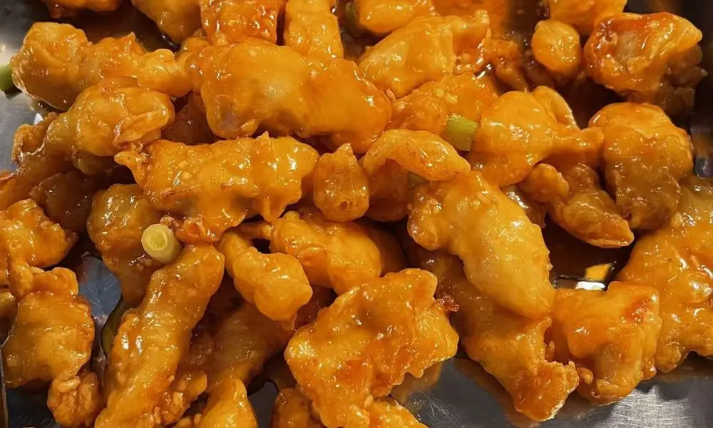 orange chicken at Yummy China, a Chinese restaurant in Anaheim